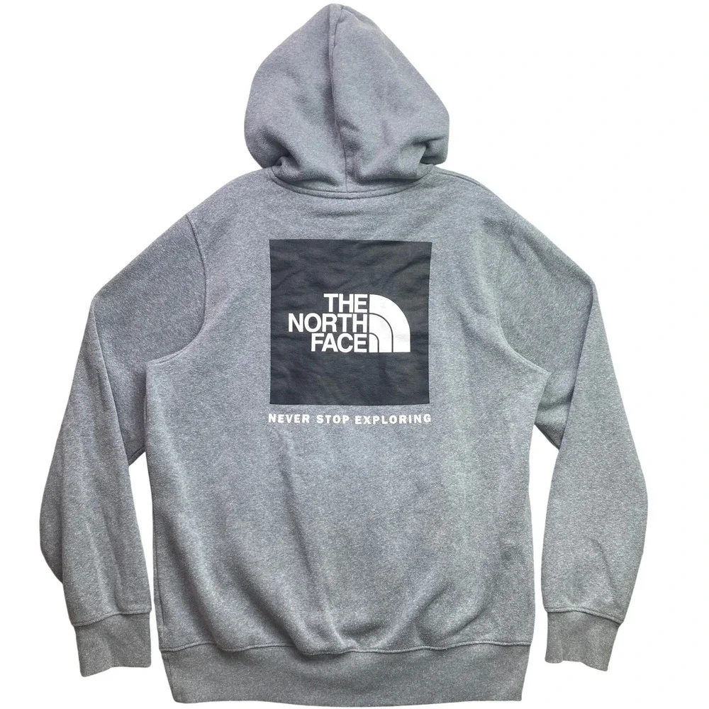 The North Face Hoodie Mens Large Pullover Logo AOP Lifestyle Preppy Streetwear